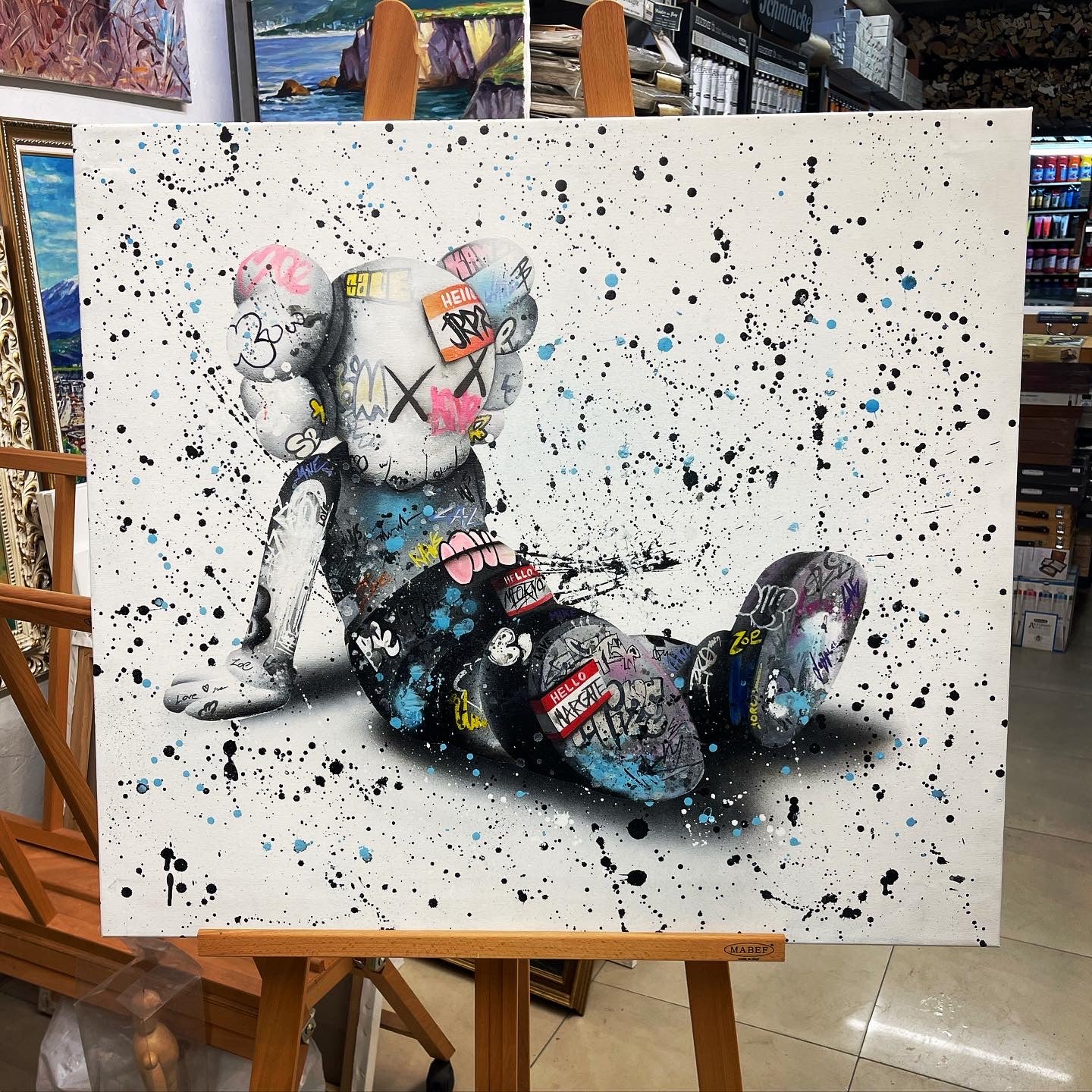 Silent Rebellion Kaws Original Painting