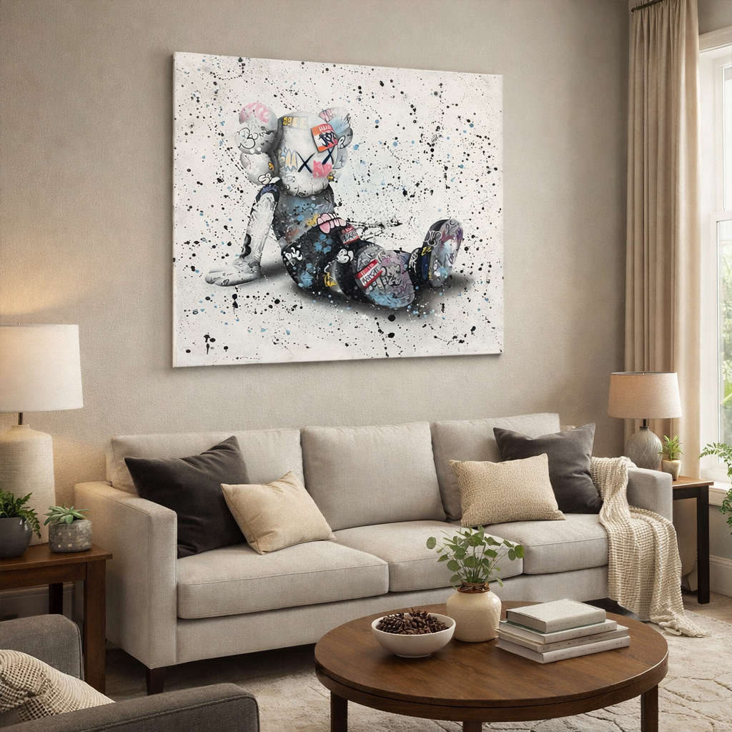 Silent Rebellion Kaws Original Painting